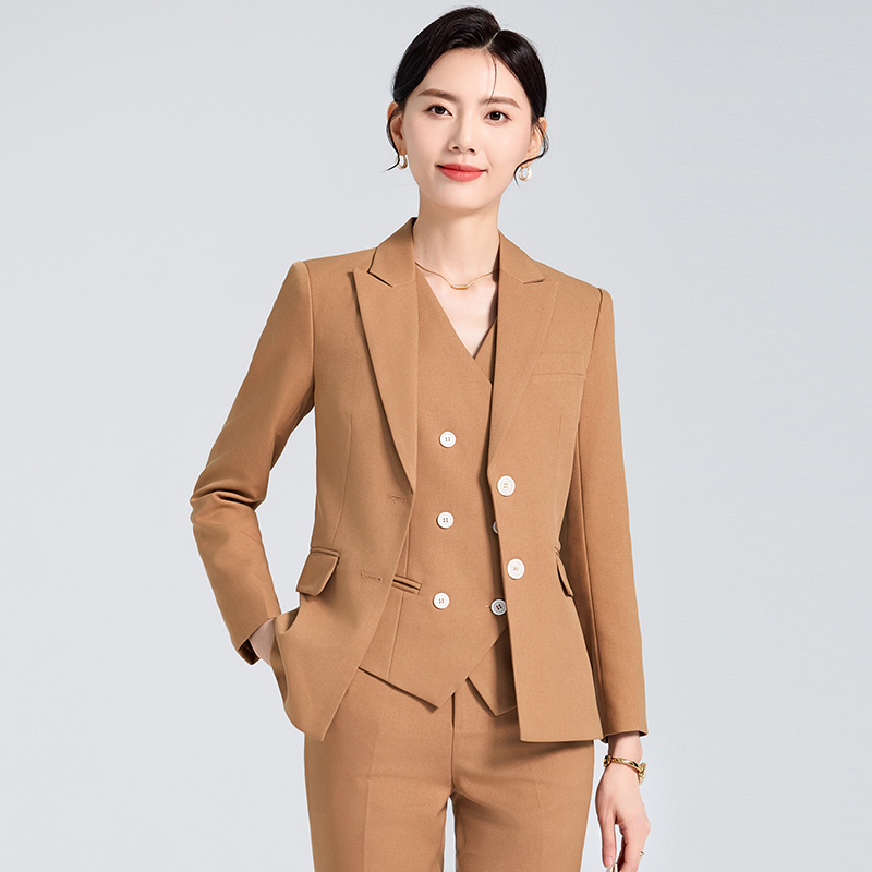 高端西装马甲三件套女2025秋冬新款小个子时尚气质女神范西服套装