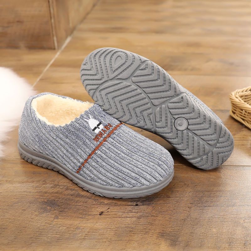 冬季棉拖鞋男厚底加绒学生鞋保暖加厚舒适室内外居家男棉鞋情侣鞋