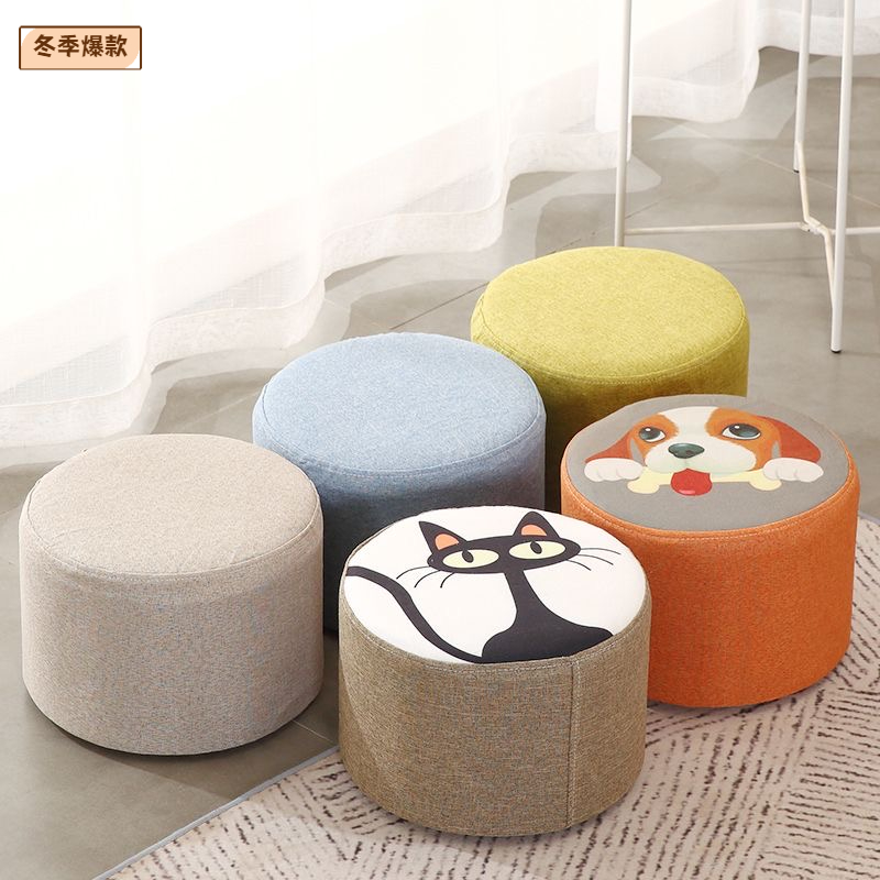 小凳子时尚沙发凳现代简约圆凳子创意小墩子小板凳家用换鞋凳实木