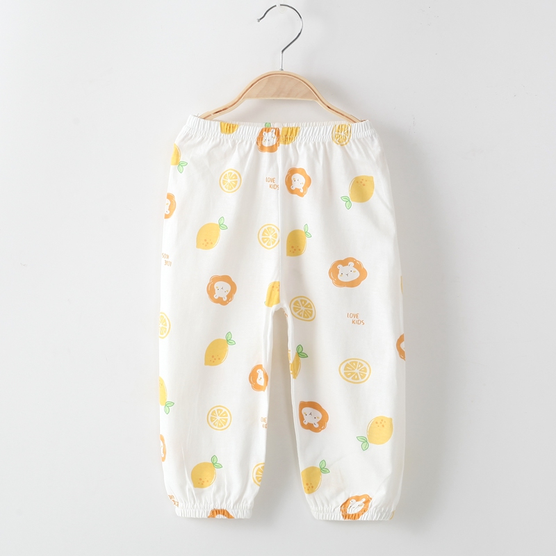 宽松纯棉防蚊裤儿童夏季薄款灯笼裤男女童休闲长裤新生婴儿空调裤