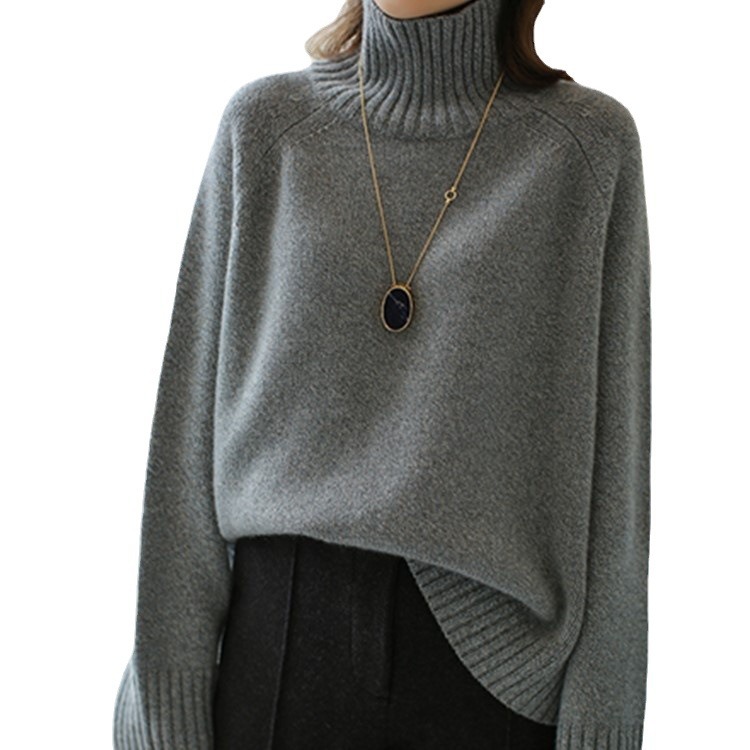 粉丝福利q高领厚毛衣显瘦长袖网红百搭半高领纯色秋冬加厚宽松
