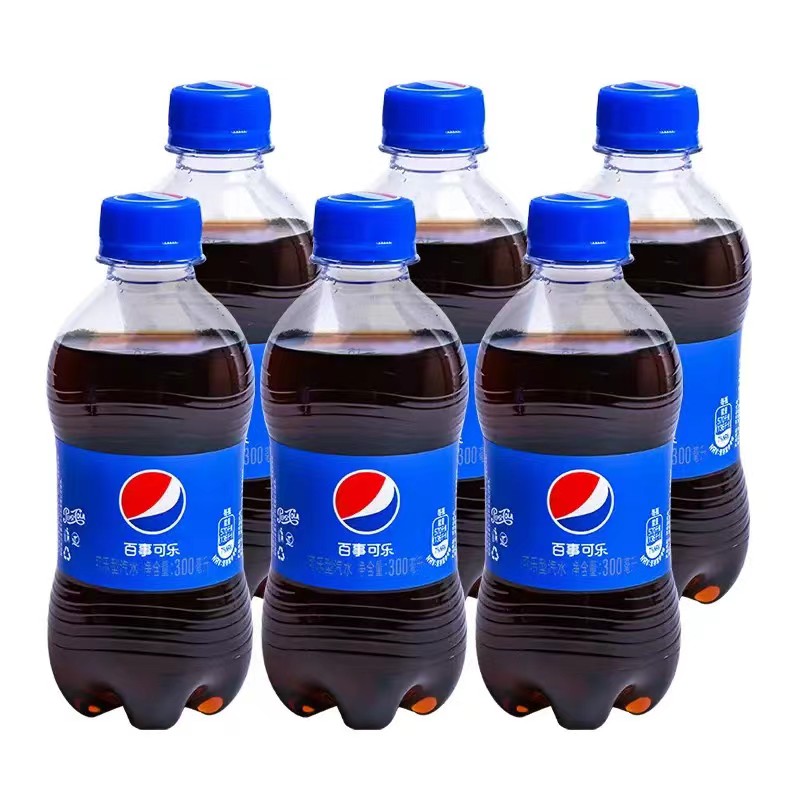 【福利品】百事小可乐300ML*6瓶碳酸饮料聚会经典畅饮添加美味