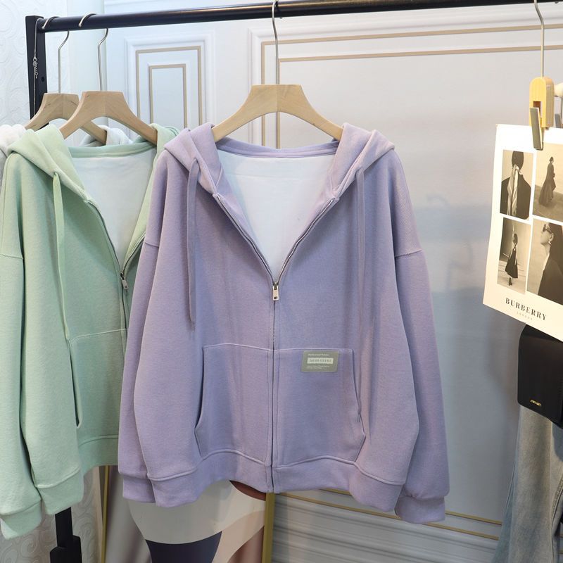 【宝藏衣橱】秋冬季新款vibe风连帽开衫卫衣女ins超火韩版宽松入