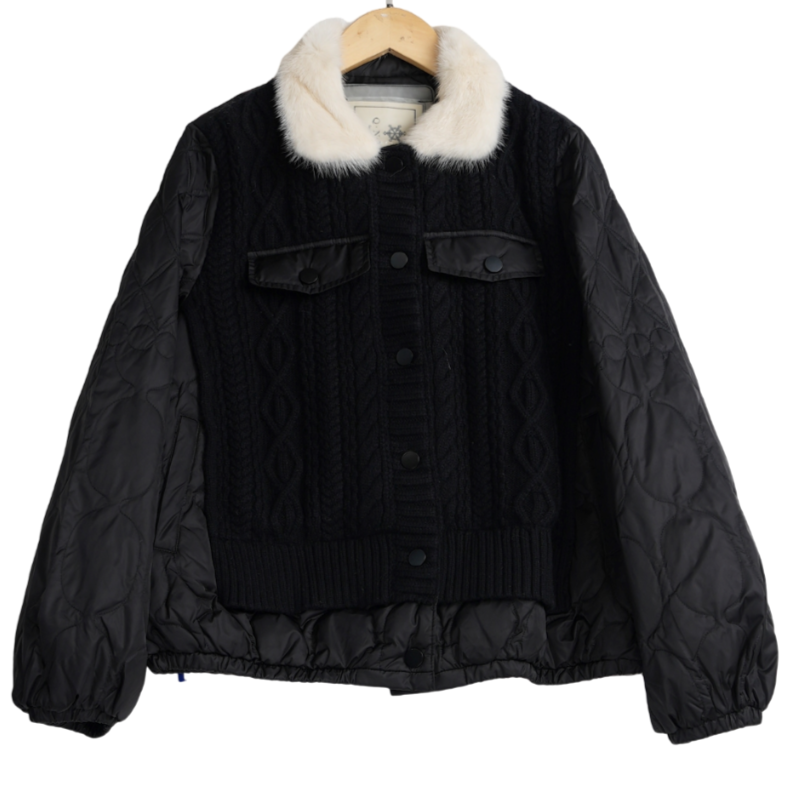 【赛瑞娜】精选女装新款款高端冬季女士黑色防寒服-21067