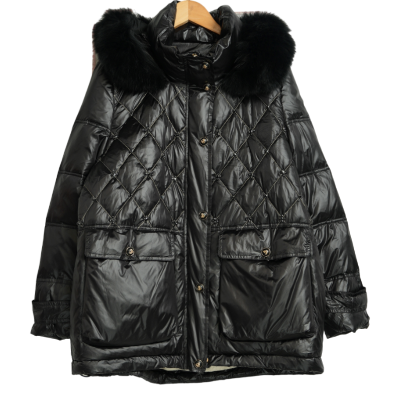 【赛瑞娜】精选女装新款款冬季女士黑色防寒服-12050