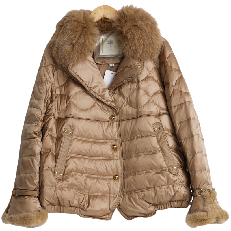 【赛瑞娜】精选女装新款款高端冬季女士卡其色防寒服-21225