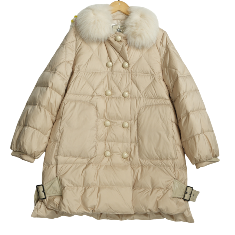 【赛瑞娜】精选女装新款款高端冬季女士杏色防寒服-21111