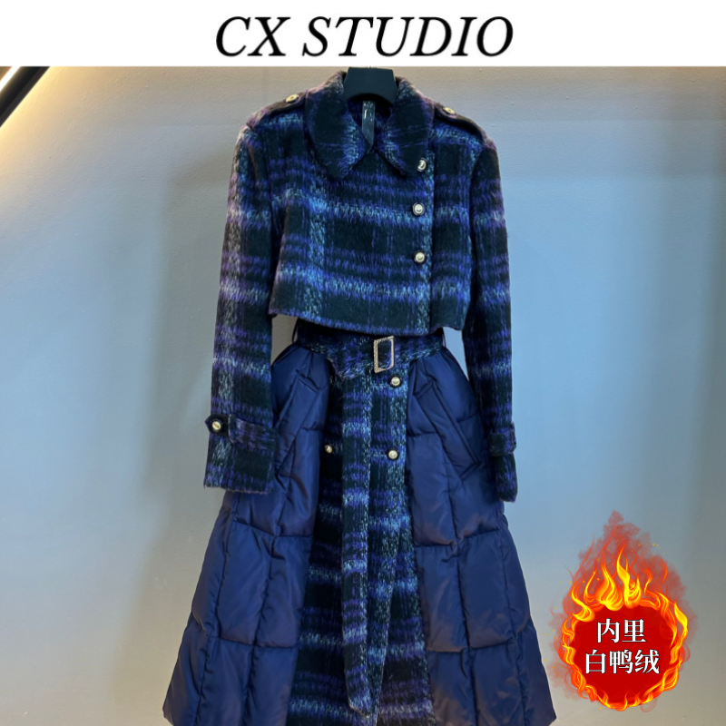 [QC]编码21 经典收腰轻奢时尚秋季羽绒服大衣(定制女装)TG384