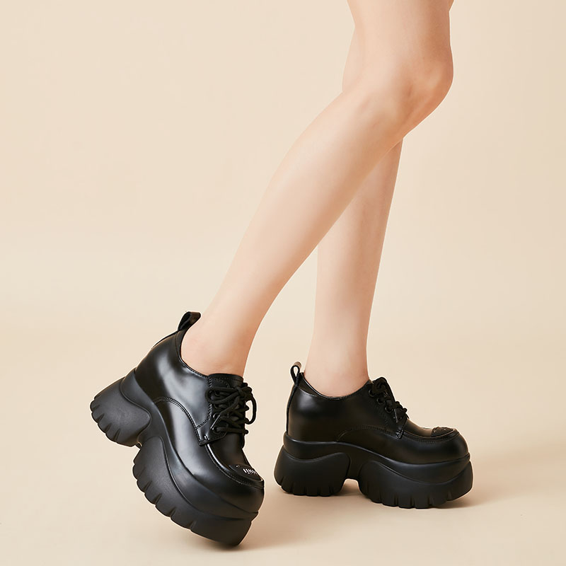 增高10cm 2024 春季新款时尚休闲百搭厚底 内增高女鞋w616-9