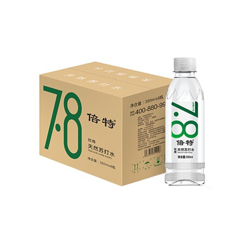 倍特 倍特天然苏打水350ml6瓶装天然弱碱性无糖无气水源地灌装