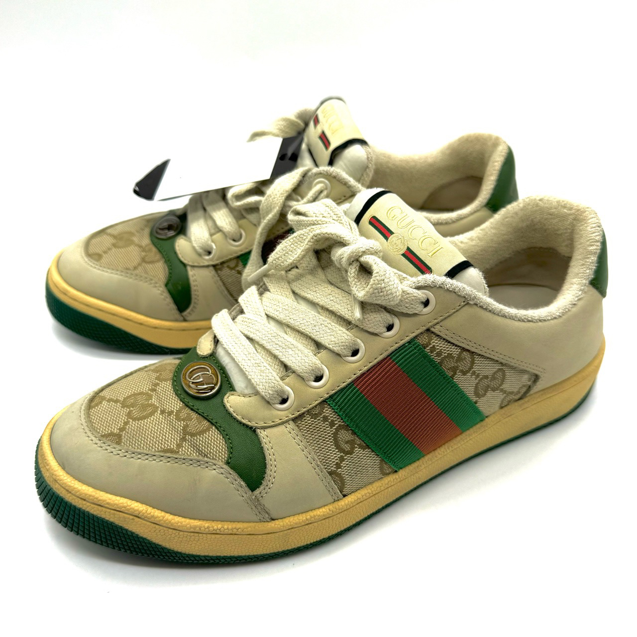 Gucci/古驰/36.5码/绿色脏脏鞋/非全新