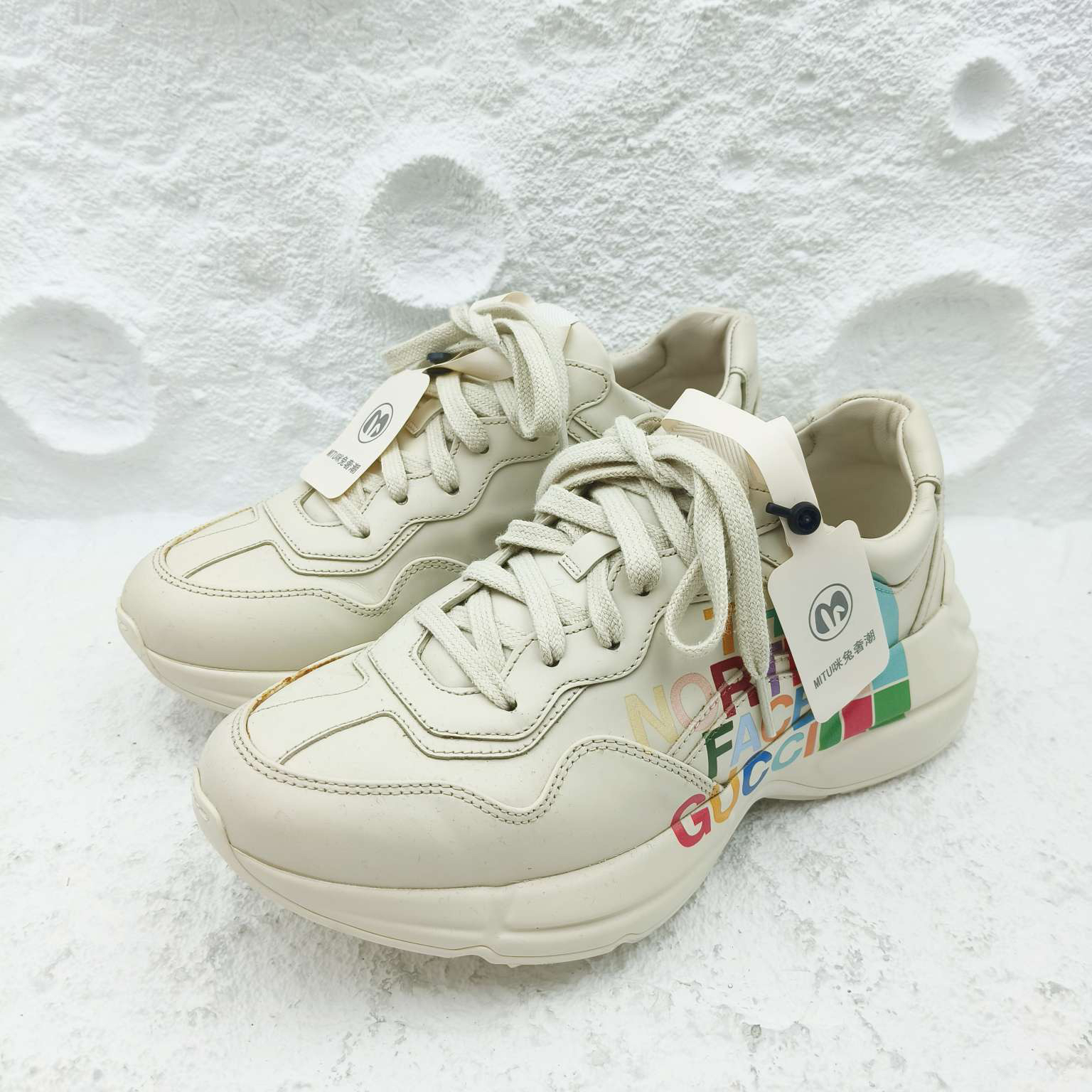 99新 GUCCI/古驰 北面古驰联名老爹鞋/38码/非全新