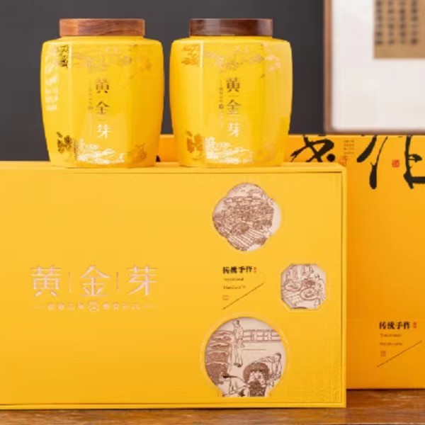 传统手做黄金芽2023新茶茶叶礼盒装高档礼盒伴手礼年货高端礼品