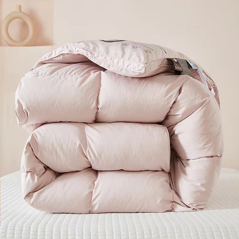 现场充绒单人被吊吊绒95白鹅绒羽绒被糯小棉加厚冬被酒店学生宿舍