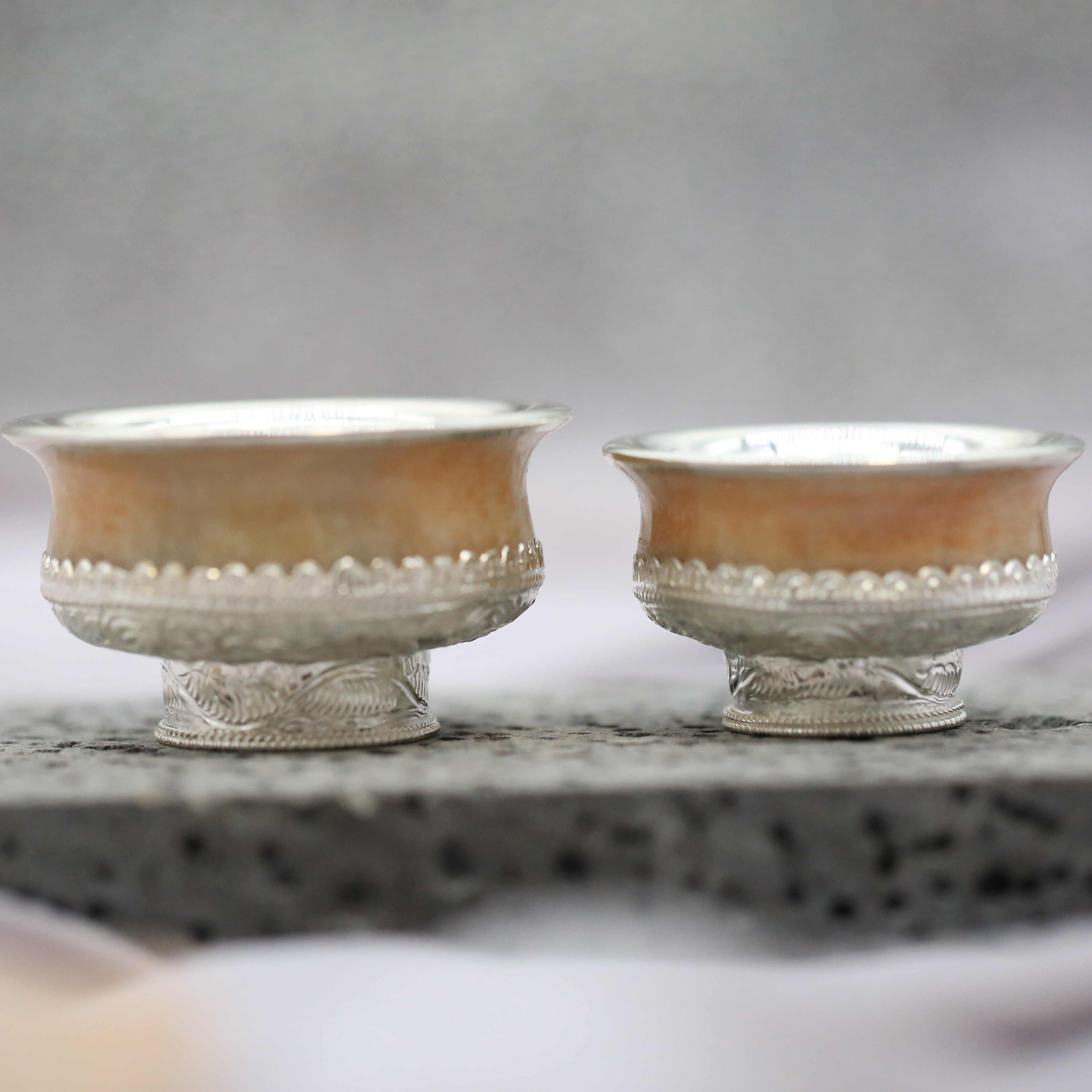 足银银制品 足银工艺品个性小酒碗主人杯