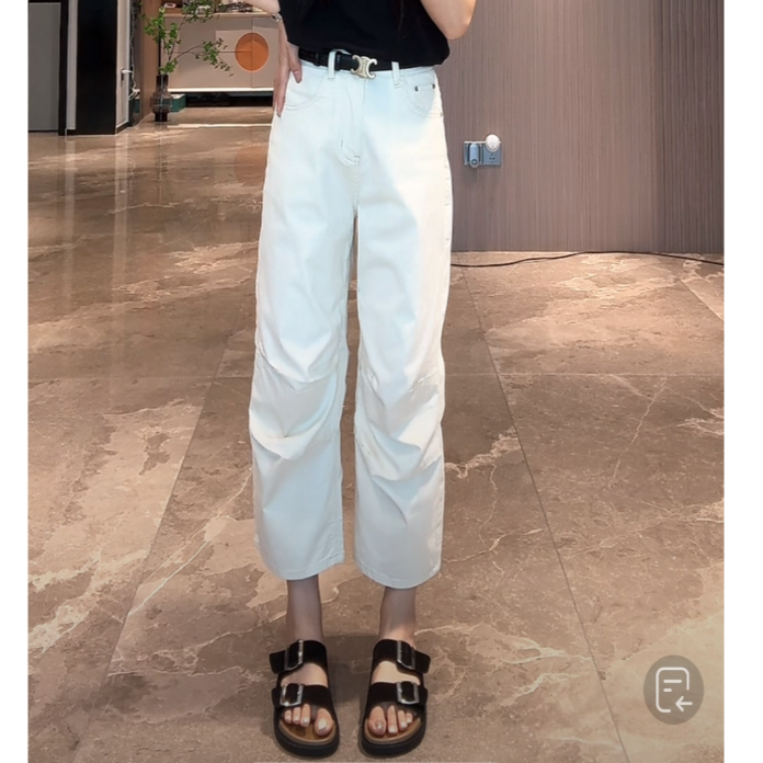 宿慕SUMU 女士弯刀牛仔裤 5-9 夏季2024新款时尚百搭九分裤32092