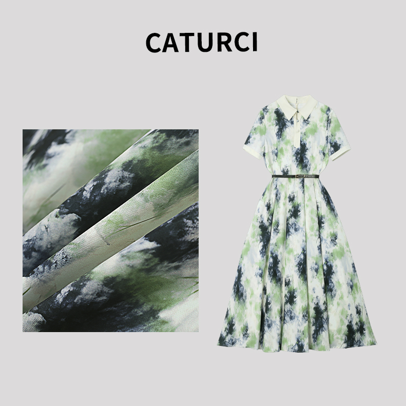 【安迪】Caturci 2024女装夏季新款短袖连衣裙 YM4B01616Q