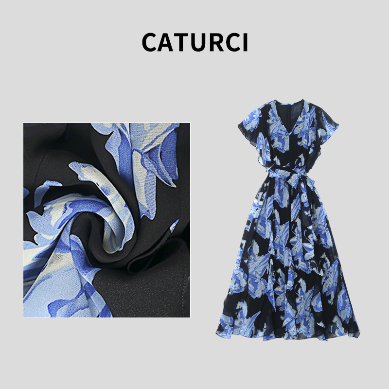 【阿芝专属】Caturci 2024女装夏季新款短袖连衣裙 YM4B01542Q