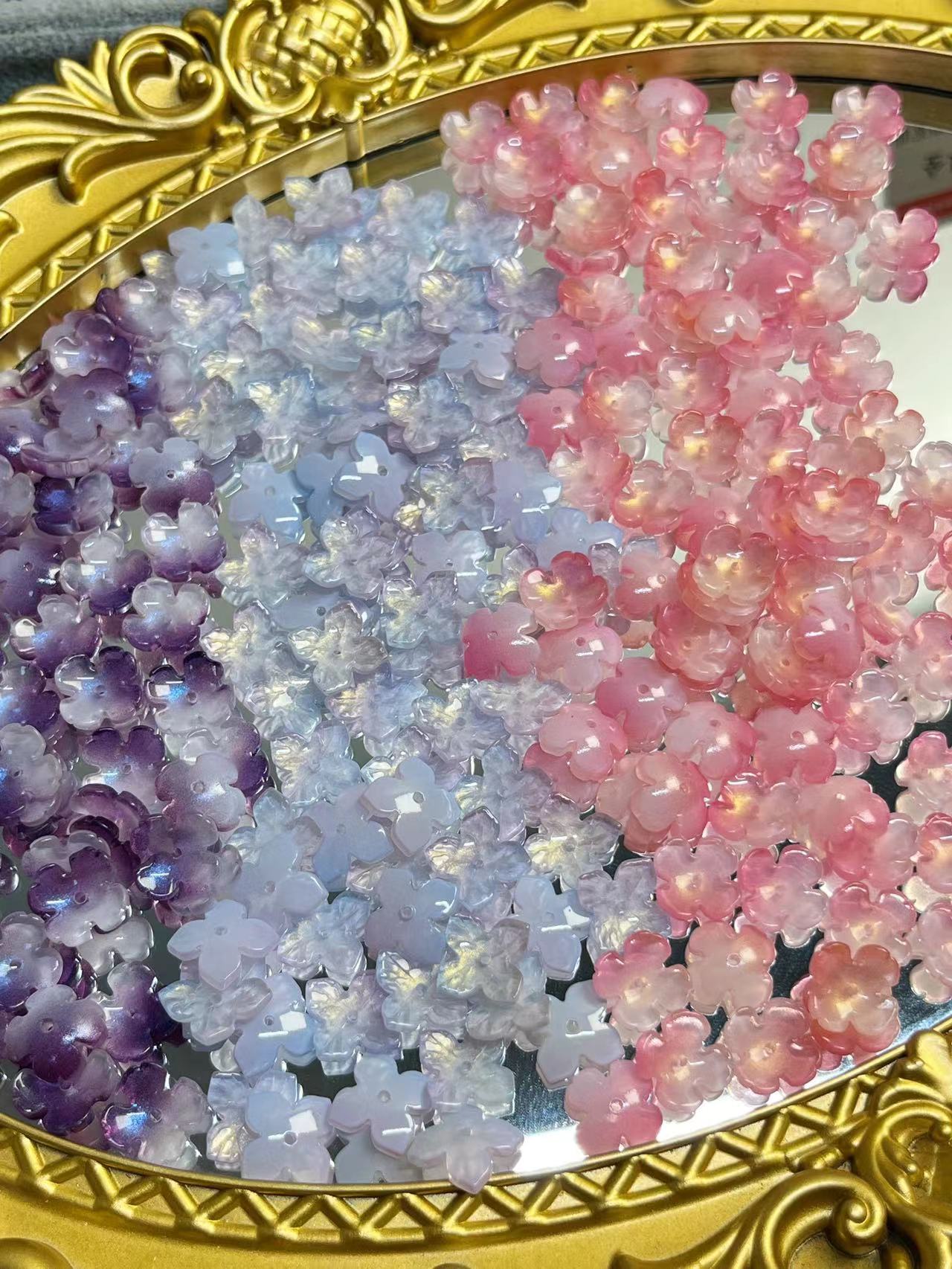 【韵一孤品局炸配件场】琉璃配件diy手工饰品发饰手链手持点缀配饰