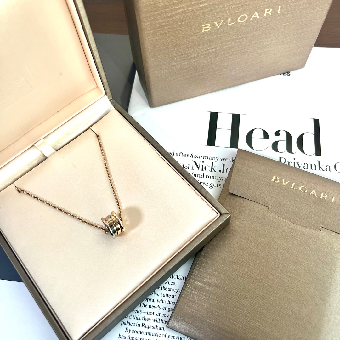 99新 BVLGARI/宝格丽 18k双色弹簧项链