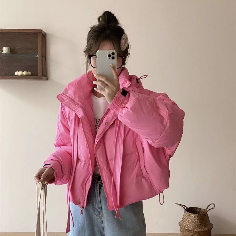 新款2024年新款羽绒服女短款宽松韩版时尚棉衣冬季加厚保暖爆款