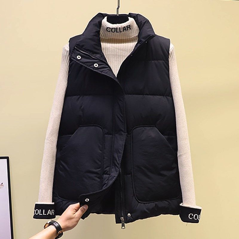 【80-200斤】百搭羽绒服马甲女秋冬新款宽松背心韩版坎肩外套潮