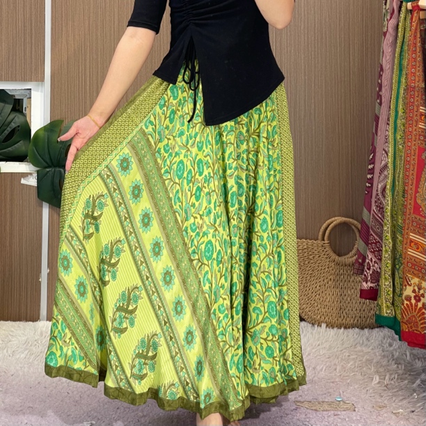 921 号绿色，Aarani 尼泊尔高端大摆裙