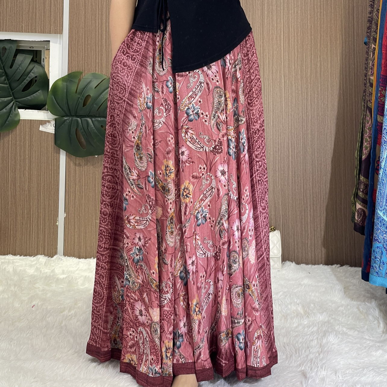 A45 号酱紫，艾悦尼 Aarani 尼泊尔大摆裙