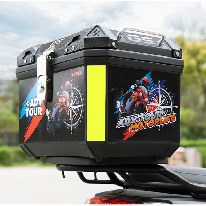 电动车后备箱通用加厚大号防抖密封踏板摩托车储物箱工具箱尾箱