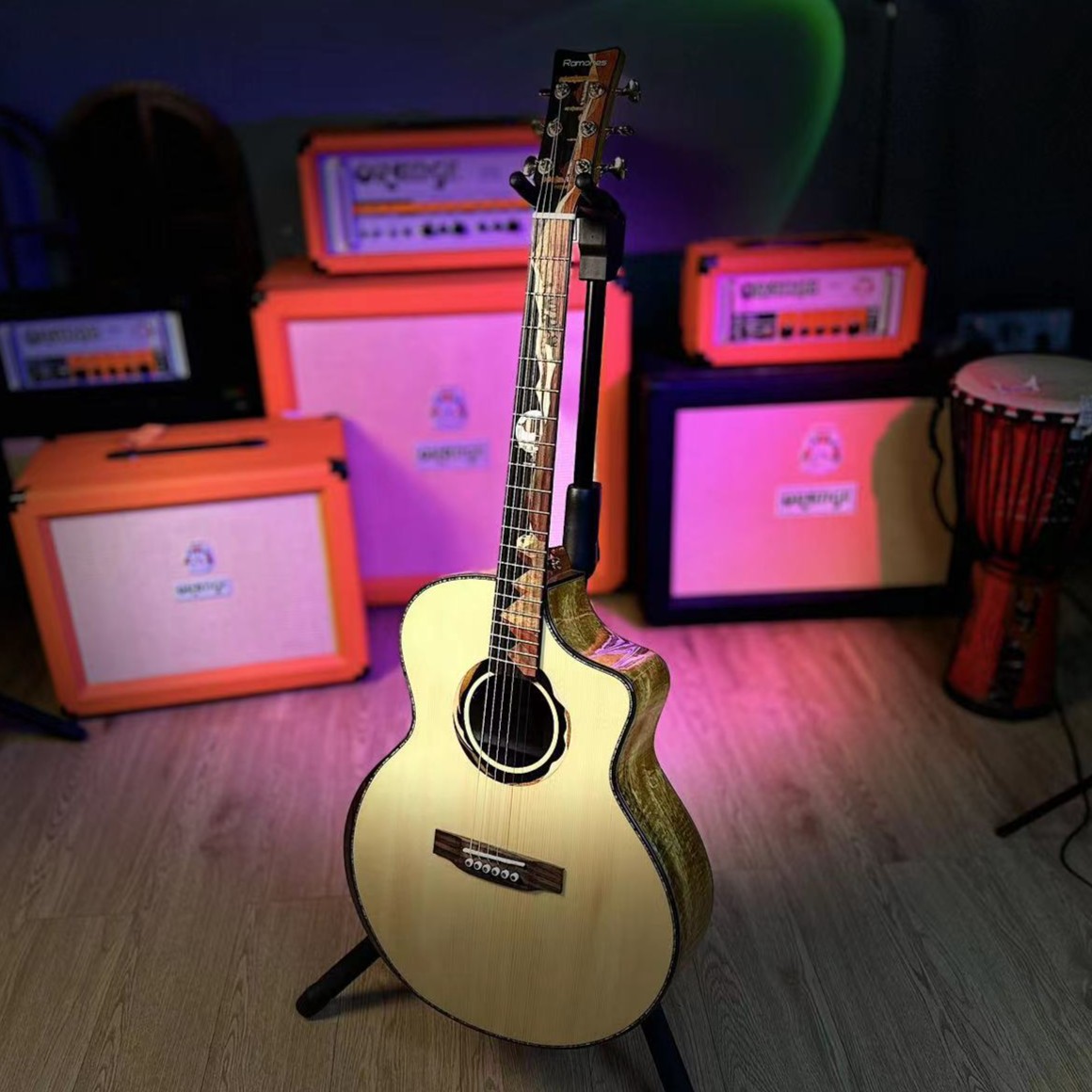 雷蒙斯ramones沙漠城堡云杉芒果木专业全单靠手初学者入门演奏