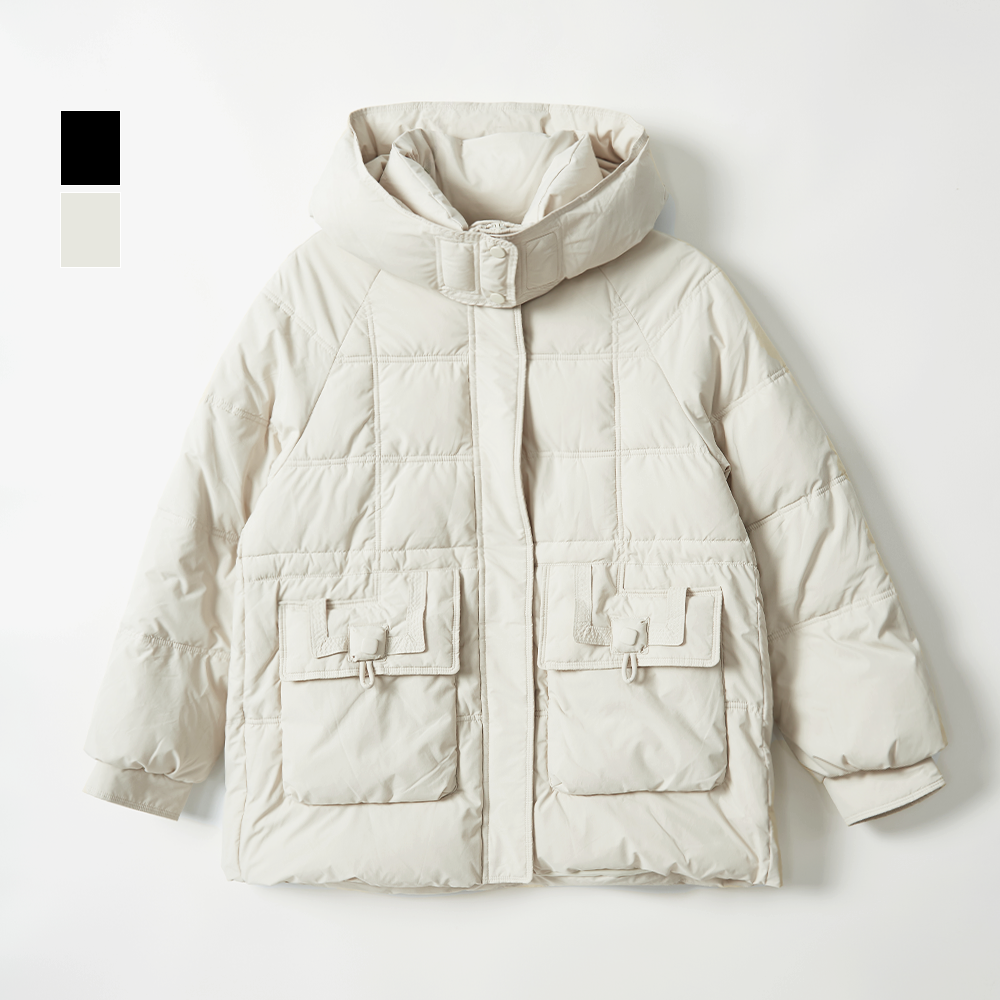 7号衣库2024秋冬御寒保暖【棉服】纯色面包服连帽外套 C6DK159X080