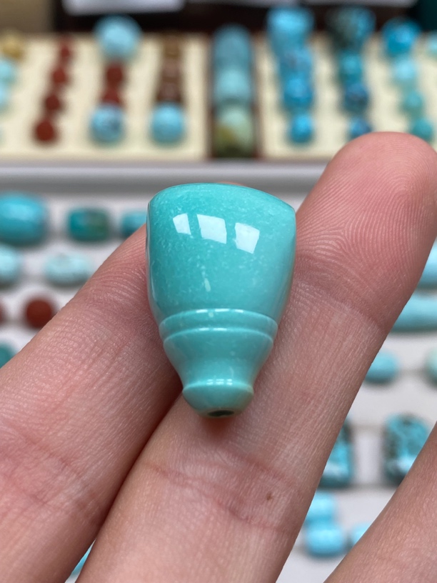 原矿绿松石15➕高瓷高色走炫彩大三通