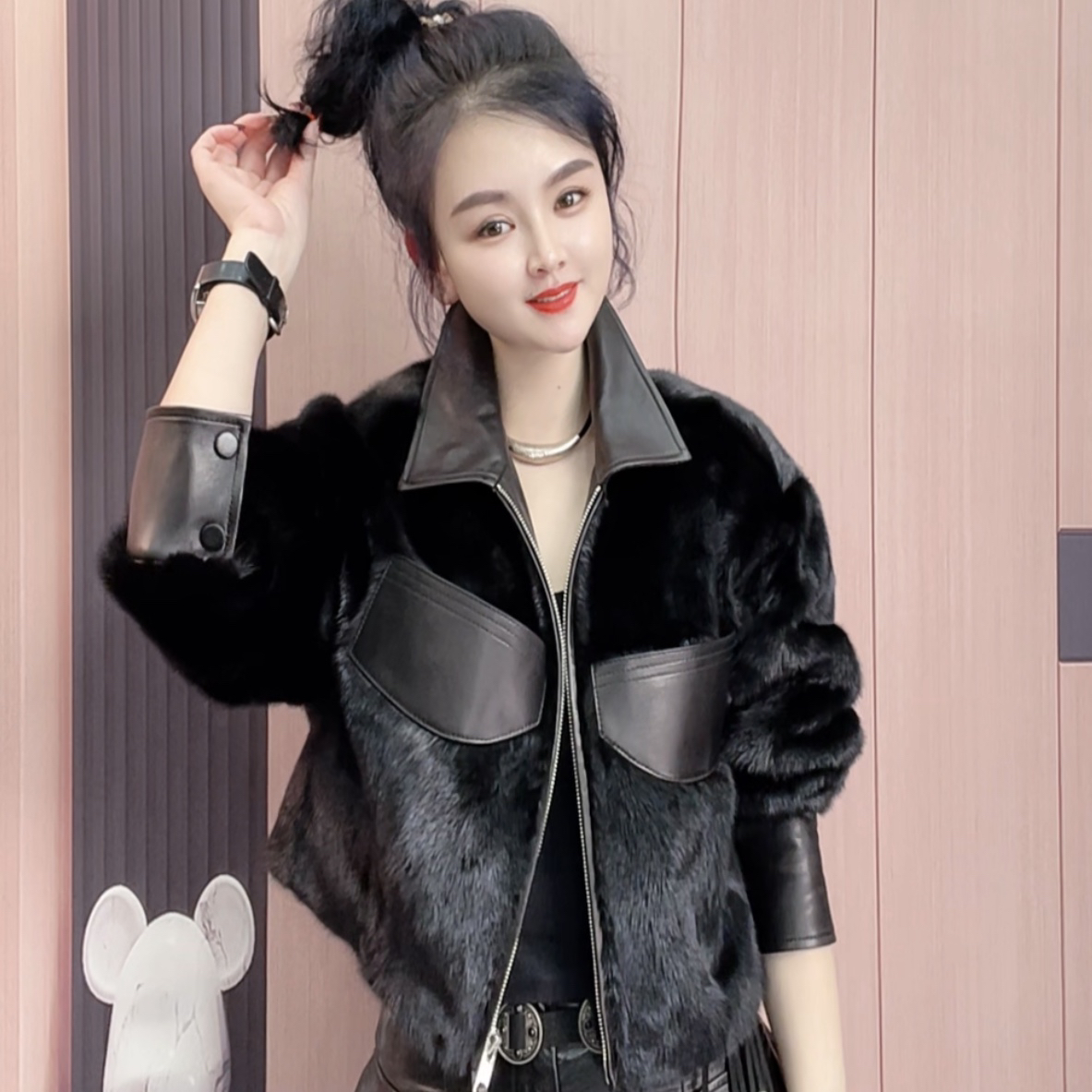 秋姐穿搭-#416新款高档水貂皮衣