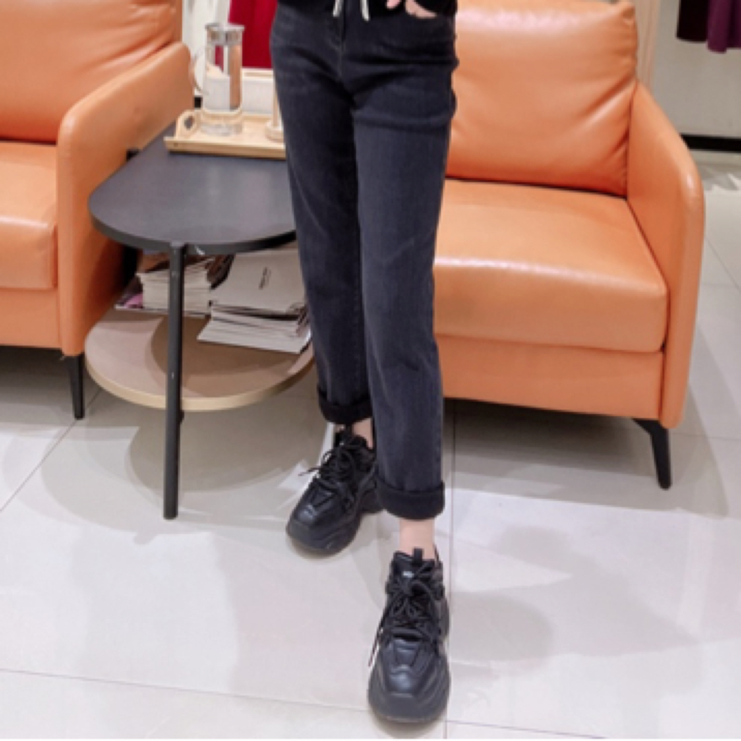 允硕牛仔裤休闲时尚黑色弹力