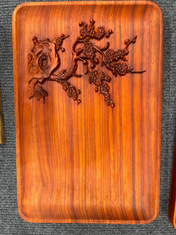 茶具茶盘雕刻长方形
