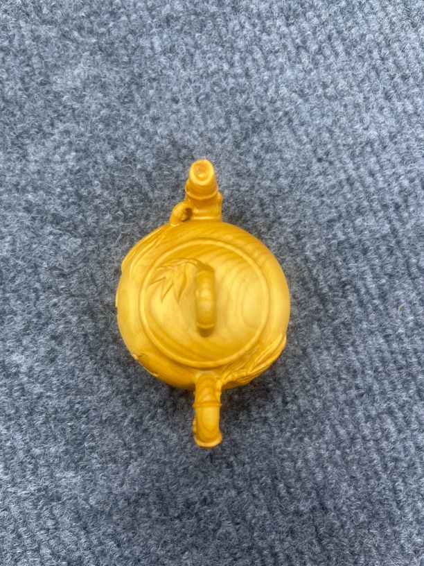 实木雕刻把把壶原木