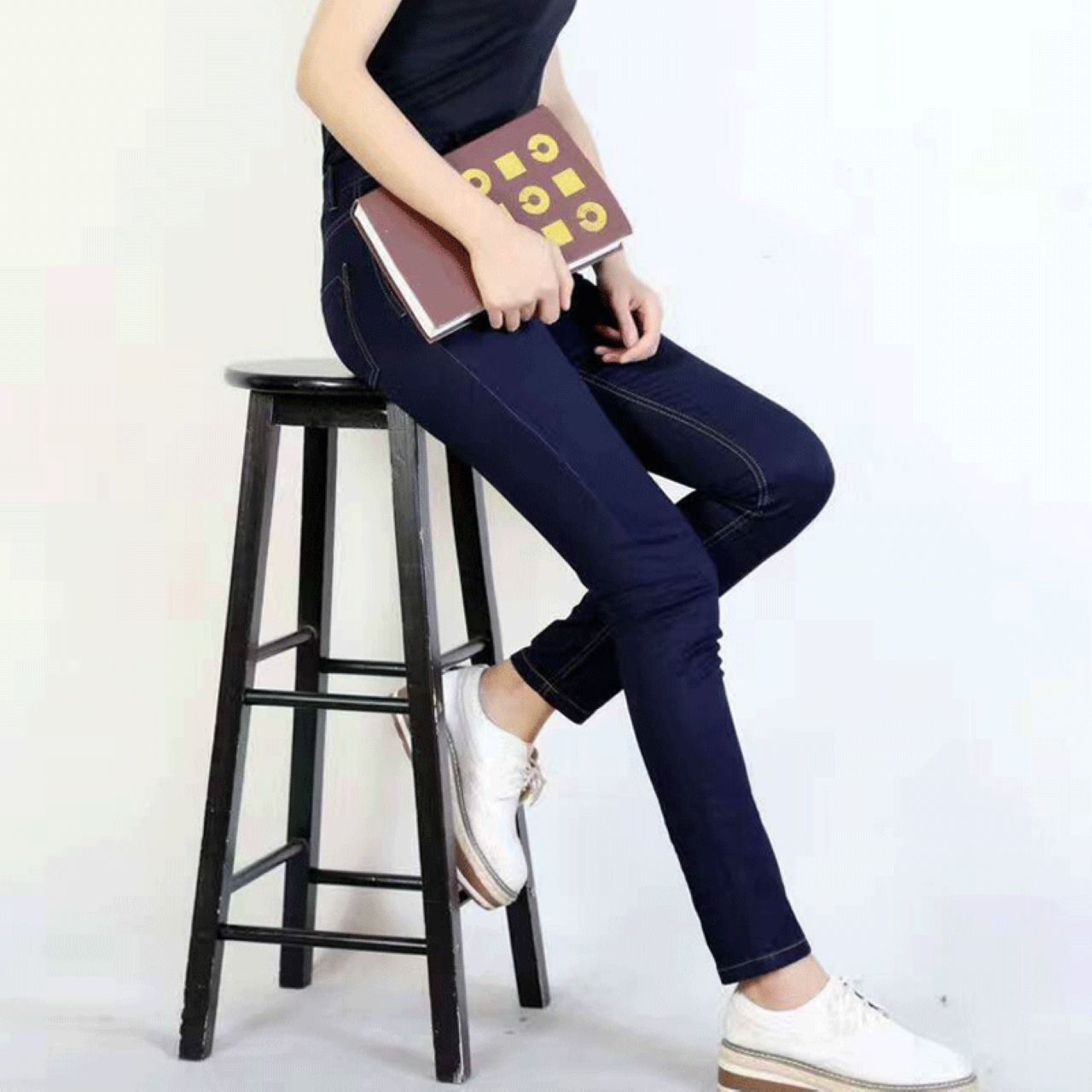 阿家专柜正品显瘦腿精铅笔牛仔裤 5100043-2016742-001