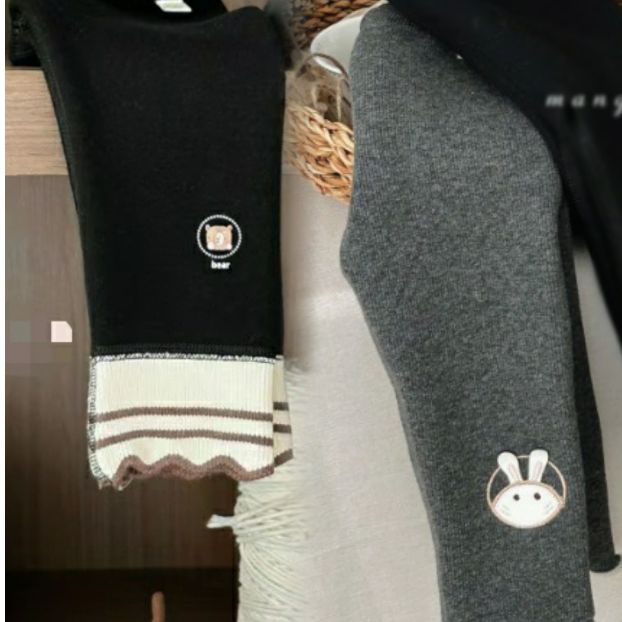 衣乐童品女童秋冬外穿打底裤