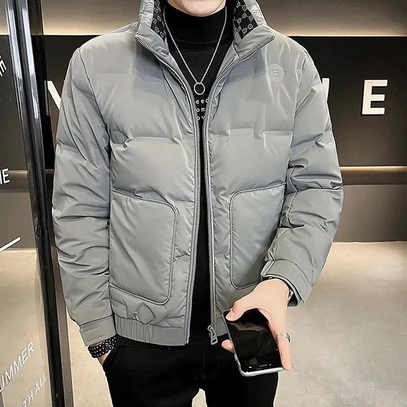 男士羽绒衣服冬季20233年新款潮牌帅气短款加厚保暖波之利冬装