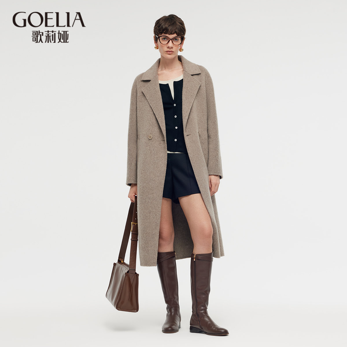 歌莉娅 冬季新品  双面呢外套  1CCC6E0S0