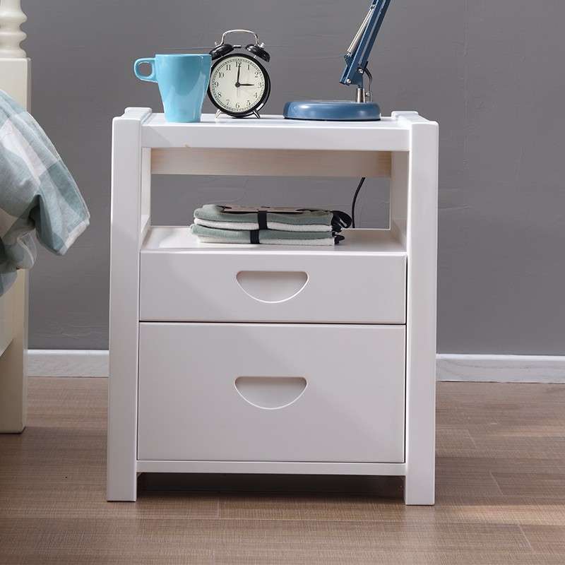 松木北欧实木卧室床边柜小迷你收纳柜多功能储物柜床头柜