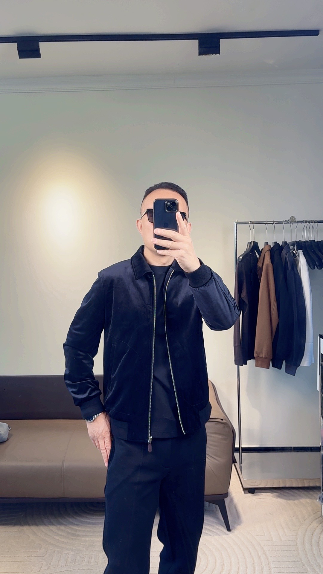 秋冬丝绒男士休闲夹克男款外套