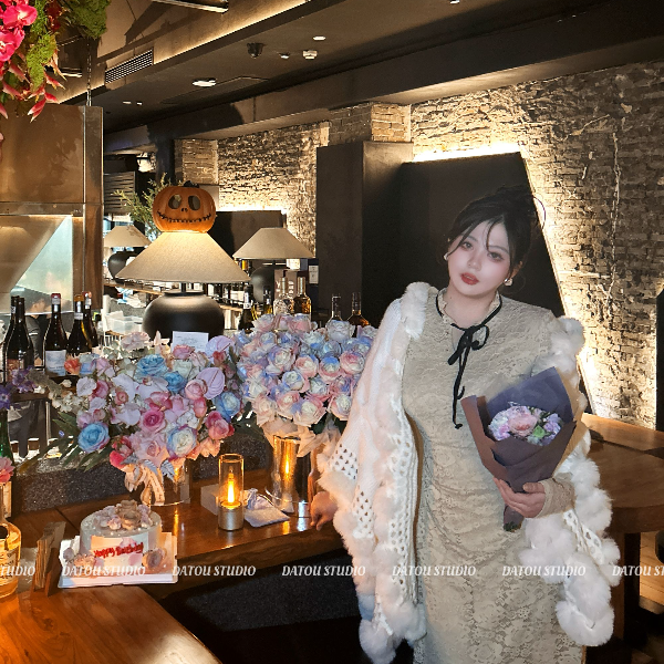 【回款青青】哒头【生日裙】微胖mm大码2024年冬季新款加厚显瘦连衣裙