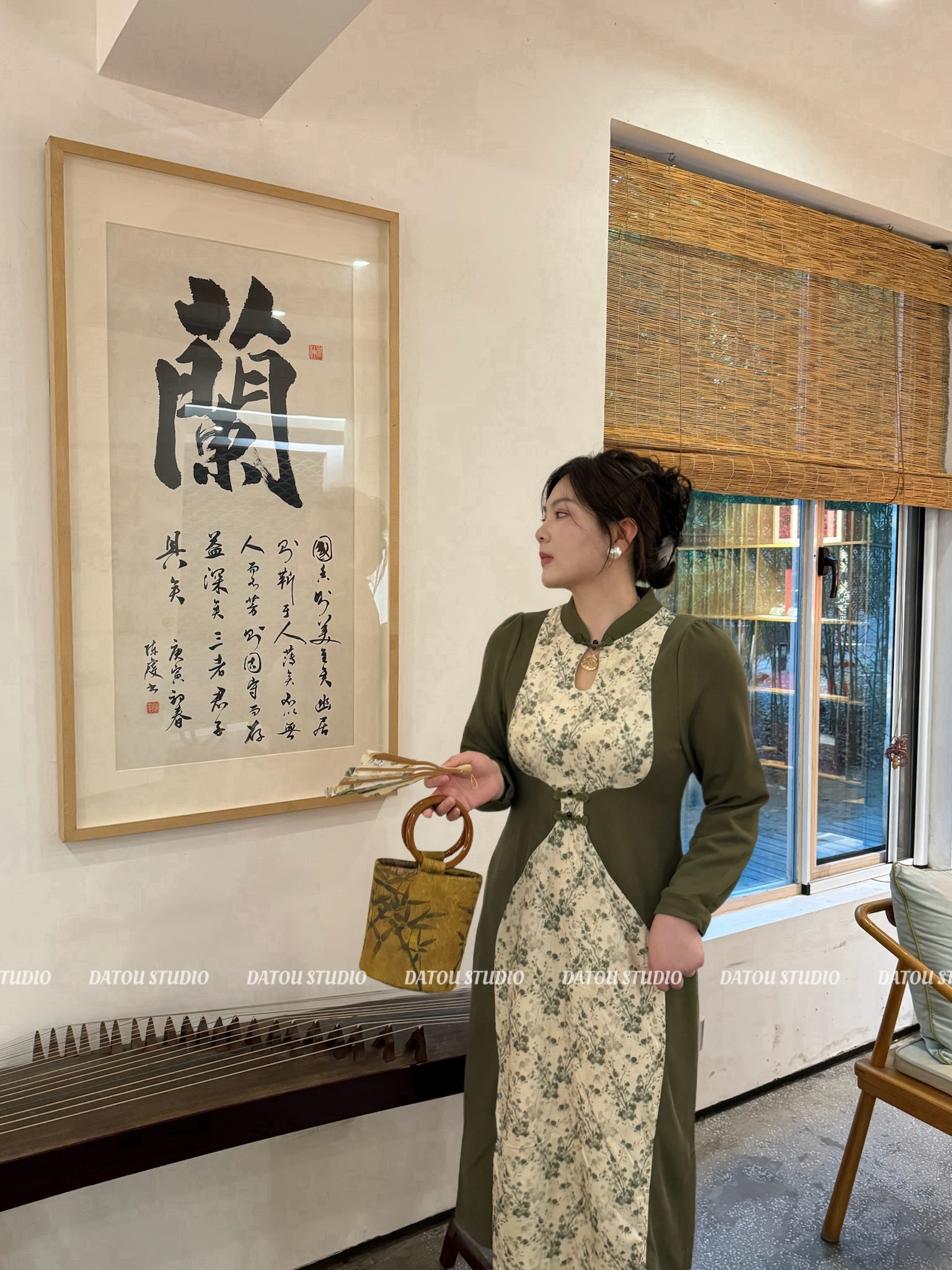 【回款青青】【青青子衿】微胖mm大码2024新款法式设计修身连衣裙