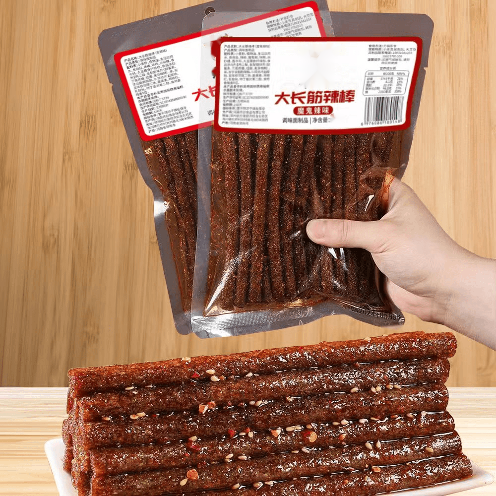 【5大包仅6·9元】大长筋香辣辣条怀旧80后儿时解馋面筋麻辣零食
