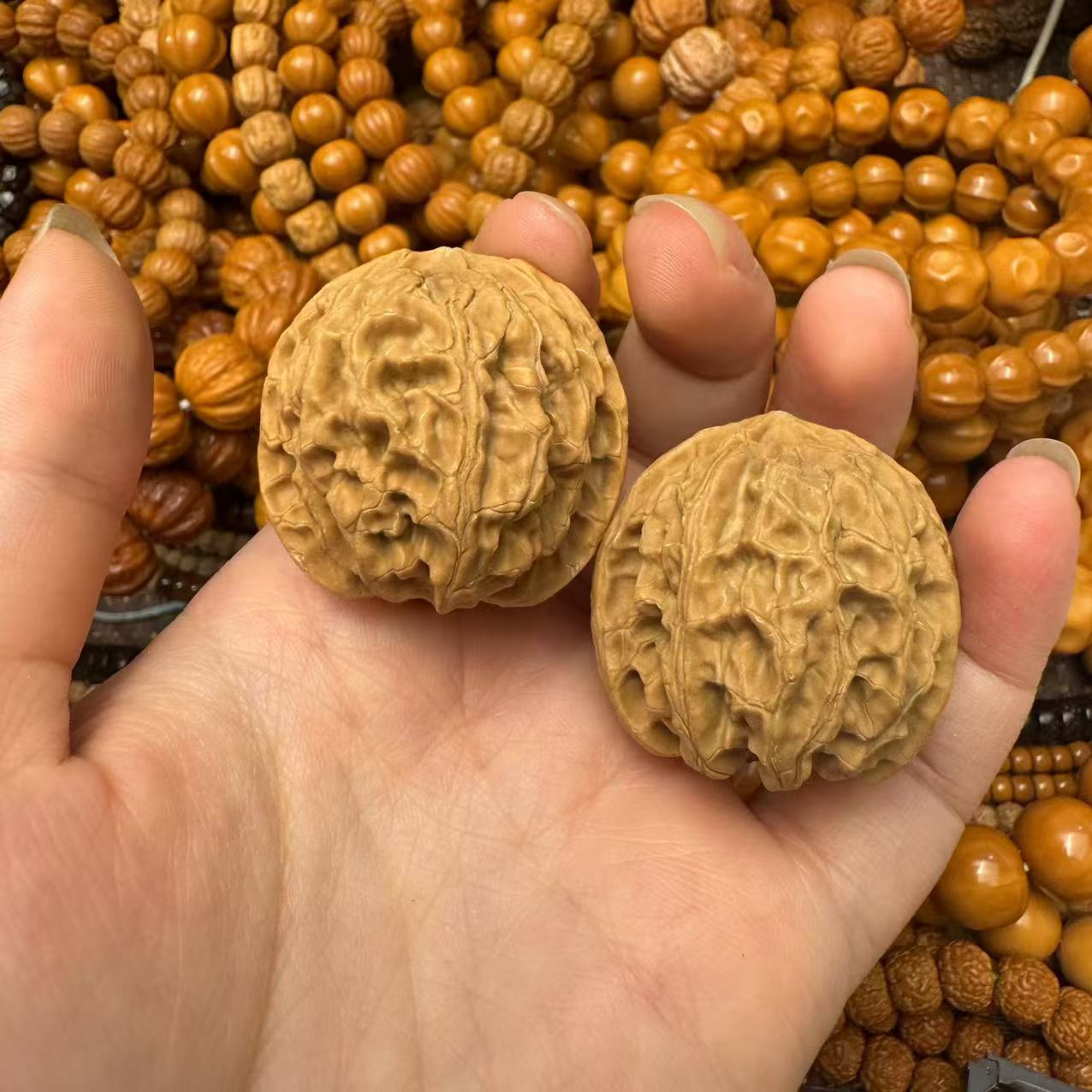 原生态核桃苹果圆37-39mm文玩核桃手把件