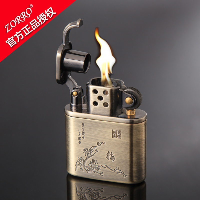 佐罗老九门煤油打火机纯铜复古创意老式怀旧个性刻字防风男士高档