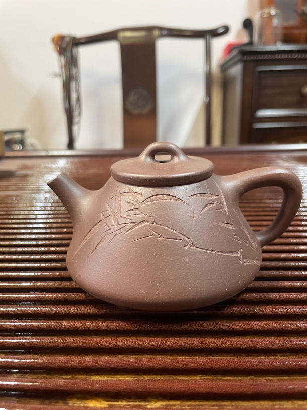 国工张秀娣天青泥全手制作子冶石瓢150cc左右