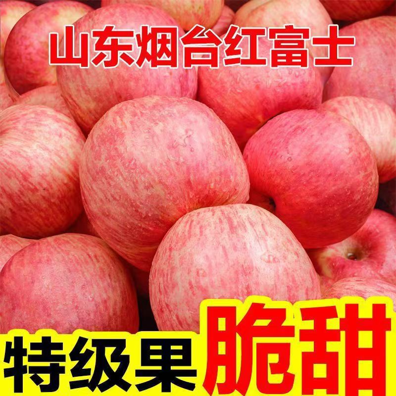 山东烟台红富士5斤当季水果苹果香甜可口肉厚多汁电商盒发货