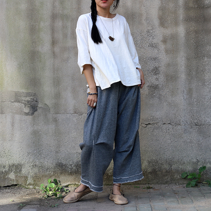 闲聊出品灰色彩棉毛圈休闲松紧腰复古宽松卫裤纯色之第172个故事~